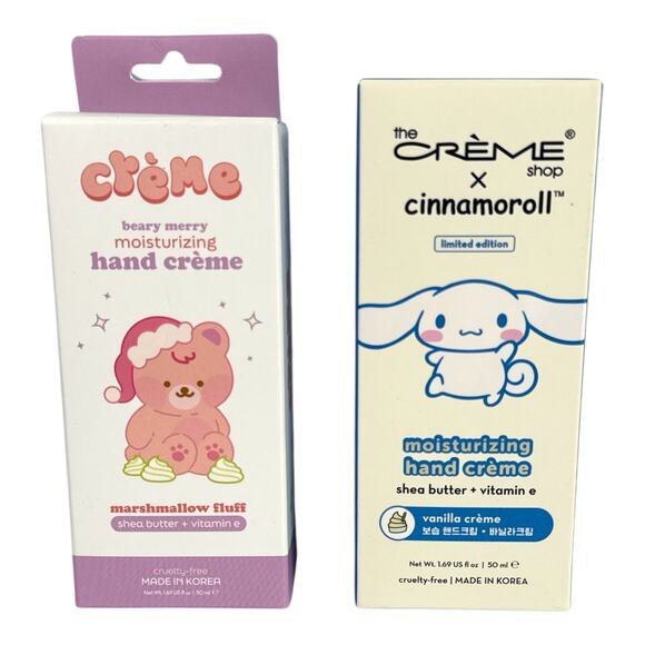 Crème Shop Hand Cream Duo Marshmallow Fluff & Cinnamoroll Vanilla 2 Pack - Picture 5 of 5